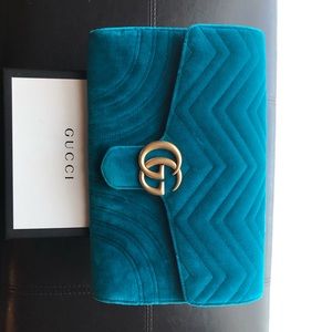 Gucci GG Velvet Marmont Clutch
